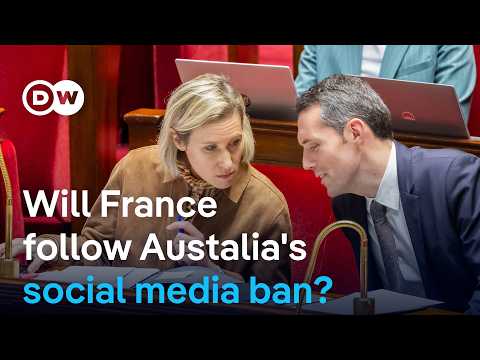 France: lawmakers to vote on draft legislation to ban social media for teenagers under 15 | DW News