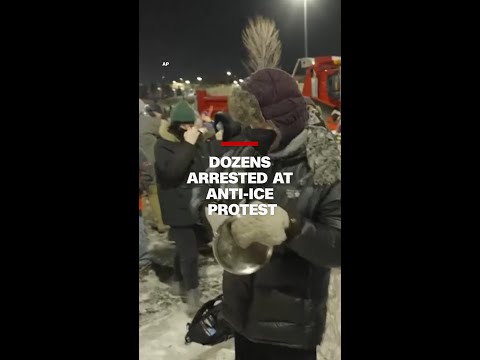 Dozens arrested at anti-ICE protest