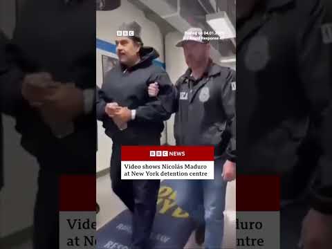 Video shows Nicolás Maduro in US custody. #Venezuela #Maduro #BBCNews