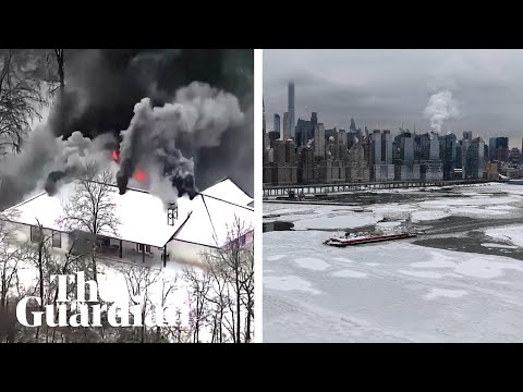 Footage shows the extent of Storm Fern’s impact across the US
