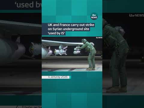 UK and France carry out strike on Syrian underground site ‘used by IS’ #itvnews #news