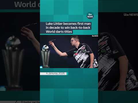 Luke Littler becomes first man in decade to win back-to-back World darts titles #itvnews #news
