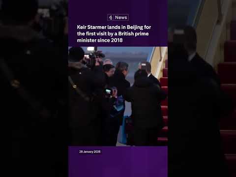 Keir Starmer lands in Beijing for the first visit by a British prime minister since 2018