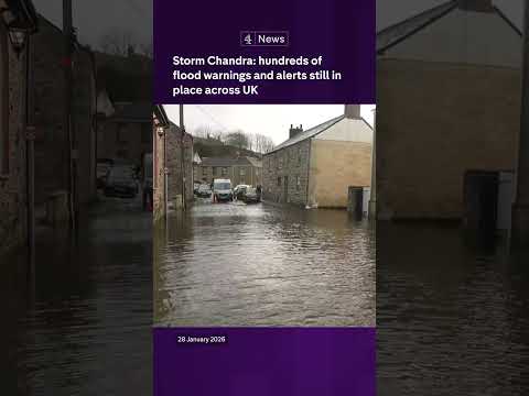 Storm Chandra: hundreds of flood warnings and alerts still in place across UK