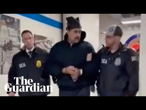 Nicolás Maduro handcuffed and escorted by US federal agents