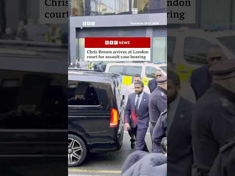 Chris Brown arrives at court for assault case hearing. #ChrisBrown #BBCNews