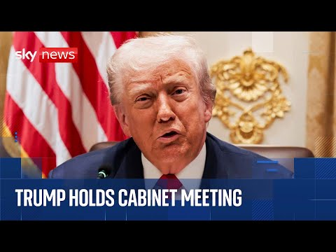 Trump holds cabinet meeting at the White House