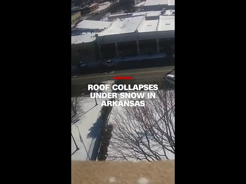 Roof collapses under snow in Arkansas