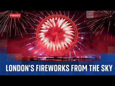 Relive London’s 2026 fireworks from the sky