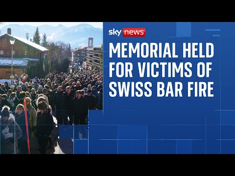 Hundreds attend memorial for 40 people killed in Swiss bar fire