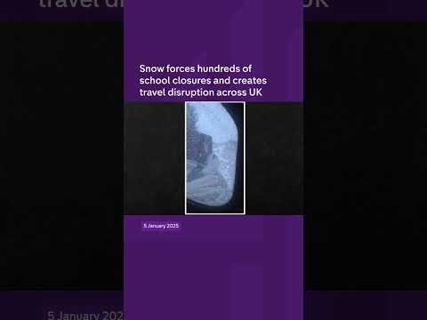 Snow forces hundreds of school closures and creates travel disruption across UK