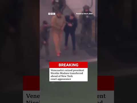 Nicolás Maduro and his wife were transported to a Manhattan court building. #NicolásMaduro #BBCNews