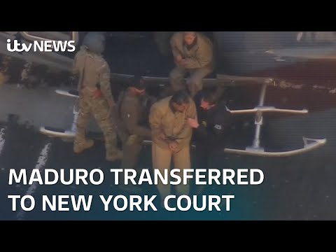 IN FULL: Maduro transferred to New York court on drugs and weapon charges | ITV News