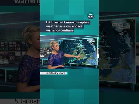 UK to expect more disruptive weather as snow and ice warnings continue | ITV News