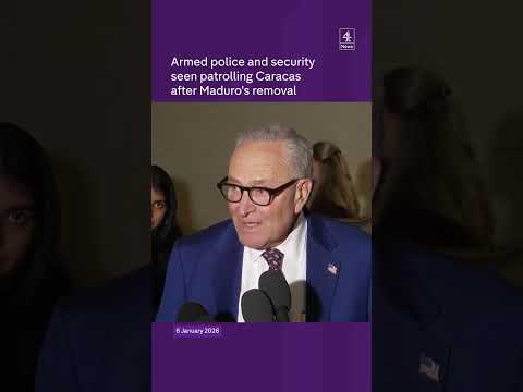 Armed police and security seen patrolling Caracas after Maduro’s removal