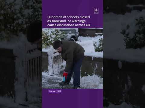 Hundreds of schools closed as snow and ice warnings cause disruptions across UK