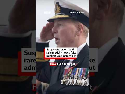 How a fake admiral was caught by his sword and rare medal. #BBCNews