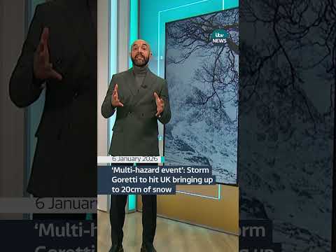 ‘Multi-hazard event’: Storm Goretti to hit UK bringing up to 20cm of snow  ITV News | ITV News