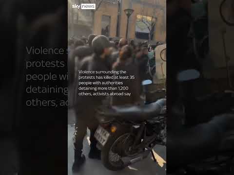 Clashes with security forces in Tehran