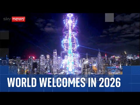 Fireworks, humanoid drone displays and towers of lights: How the world welcomed in 2026