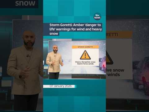 Storm Goretti: Amber ‘danger to life’ warnings issued as two school buses crash on icy roads