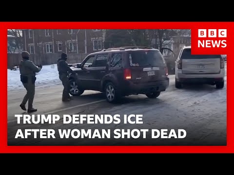 Video records ICE immigration officer shooting dead woman driver in Minneapolis | BBC News