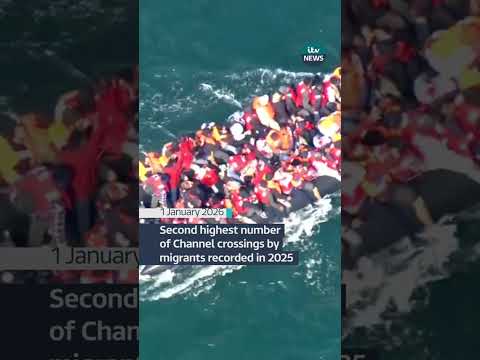 A total of 41,472 migrants arrived in the UK in 2025 after crossing the English Channel #itvnews