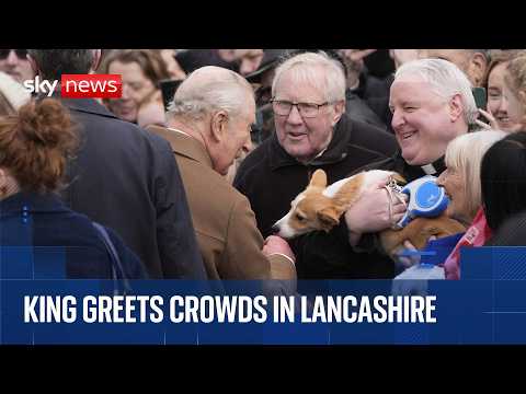 Heckler gets booed after shouting at King in Lancashire