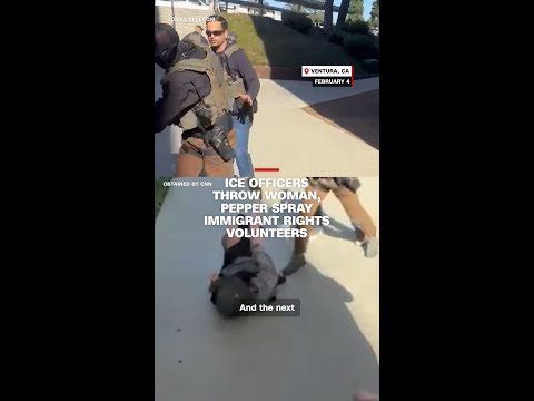 ICE officers throw woman, pepper spray immigrant rights volunteers