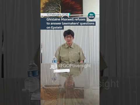 Ghislaine Maxwell refused to answer questions today at a hearing in Congress #itvnews #usa