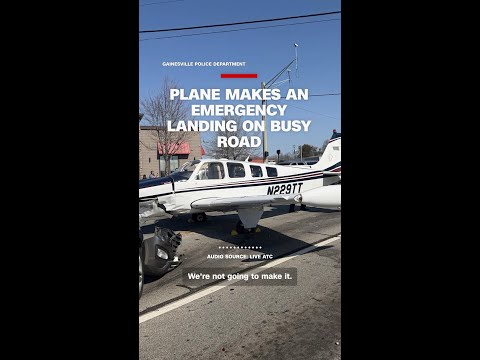 Plane makes an emergency landing on busy road in Georgia