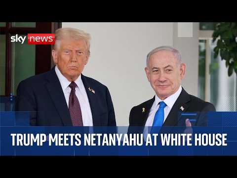 Outside the White House while Trump hosts Netanyahu