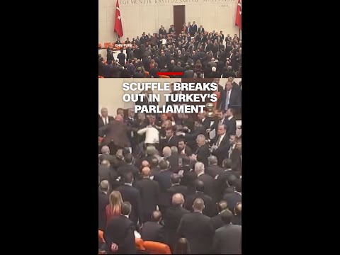 Scuffle breaks out in Turkey’s parliament