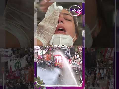 Why are protesters clashing with police in Argentina?