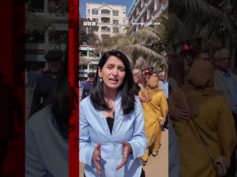 Bangladesh votes in first election since 2024 Gen Z uprising. #Bangladesh #Election #BBCNews