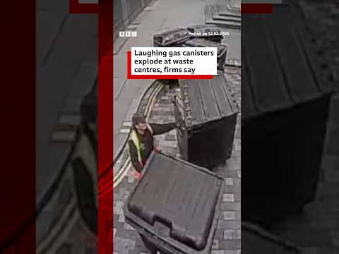 Laughing gas canisters explode at waste centres, firms say. #LaughingGas #Explosion #BBCNews