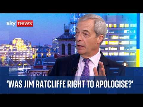 Nigel Farage reacts to ‘UK being colonised by immigrants’ comment from Sir Jim Ratcliffe