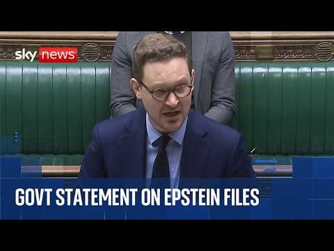 UK Govt statement on Epstein in the Commons