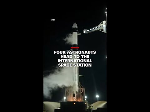 Four astronauts head to the International Space Station
