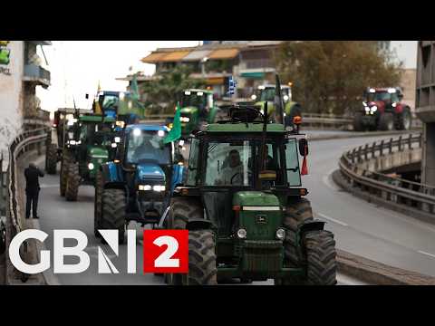 WATCH: Farmers in tractors descend upon Athens in protest