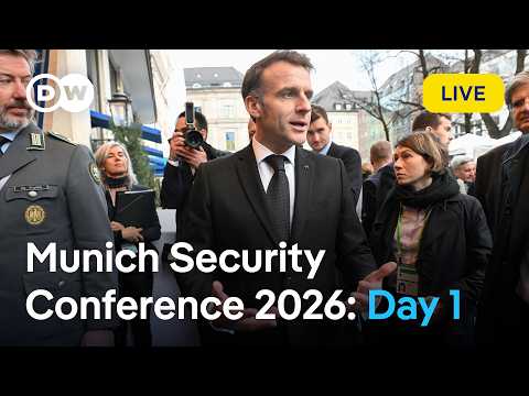 Live: French President Macron due to speak at Munich Security Conference 2026 — Day 1 | DW News