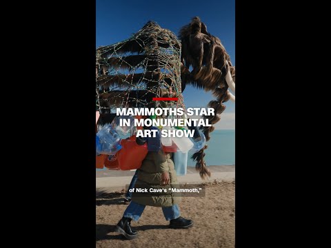 Mammoths star in monumental art show