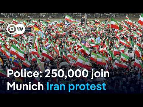 250,000 rally against Iran’s regime as world leaders gather at Munich Security Conference | DW News