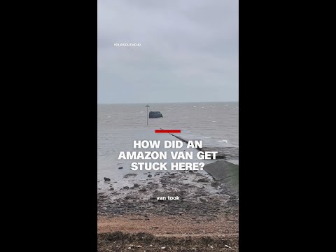 How did an Amazon van get stuck here?