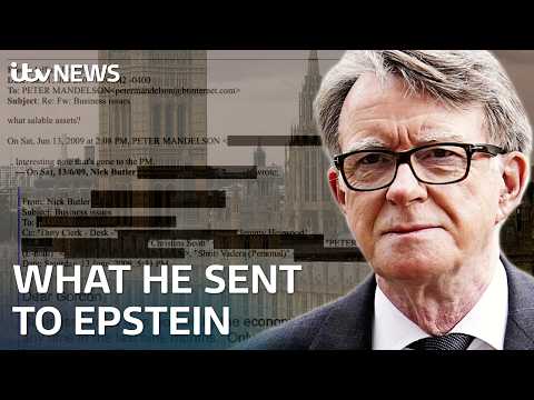 Police review accusations Lord Mandelson sent government information to Epstein | ITV News