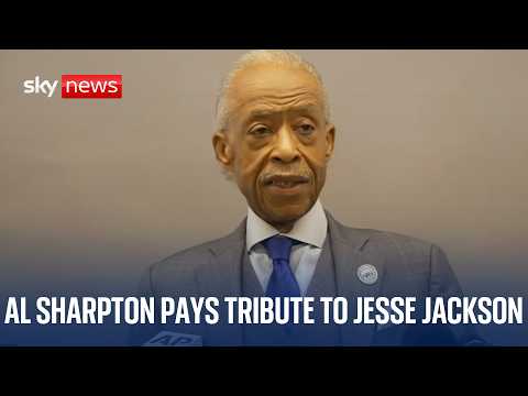Reverend Al Sharpton pays tribute to Jesse Jackson