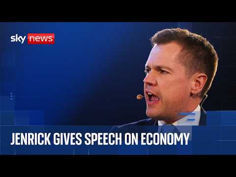 Robert Jenrick delivers first speech after being named Reform’s economics spokesperson