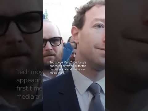 Mark Zuckerberg arrives at court for social media trial