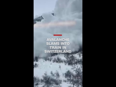Avalanche slams into train in Switzerland