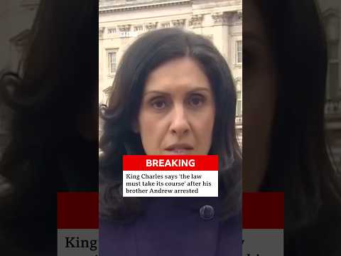 King Charles says ‘law must take its course’ over his brother Andrew’s arrest. #BBCNews
